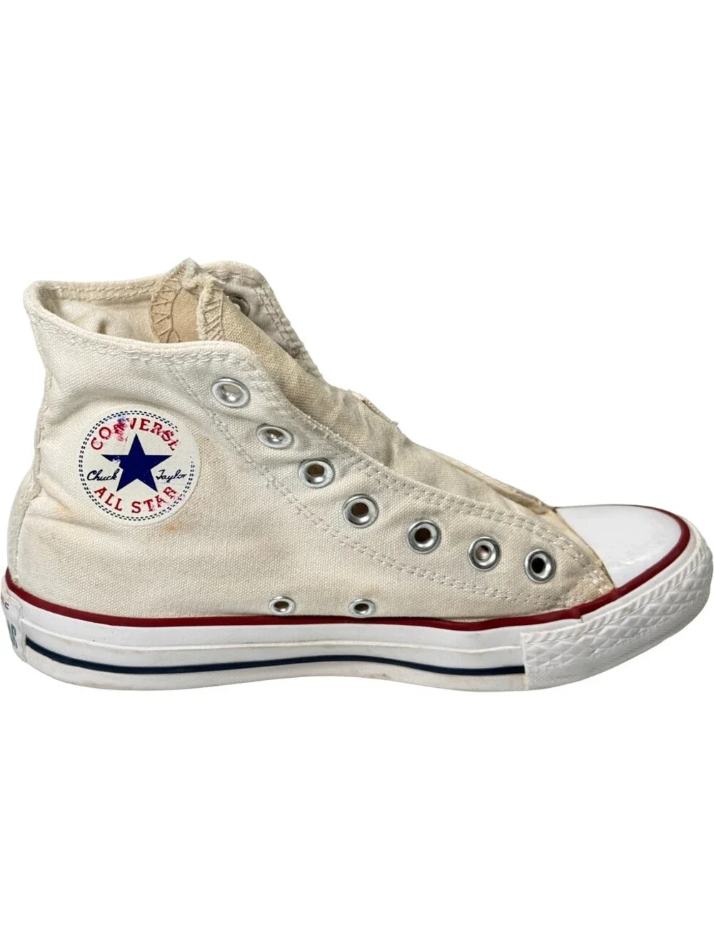 Chuck Taylor Converse All Star White Hi Top Unisex Sneaker M7650 Mens 4 Womens 6